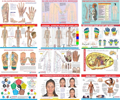 ACS Acupressure + Other Therapy Chart Set of 25 