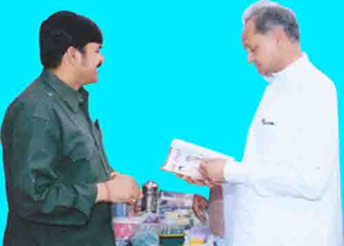 C.M. of Rajasthan Ashok Gehlot with B.R. Choudhary