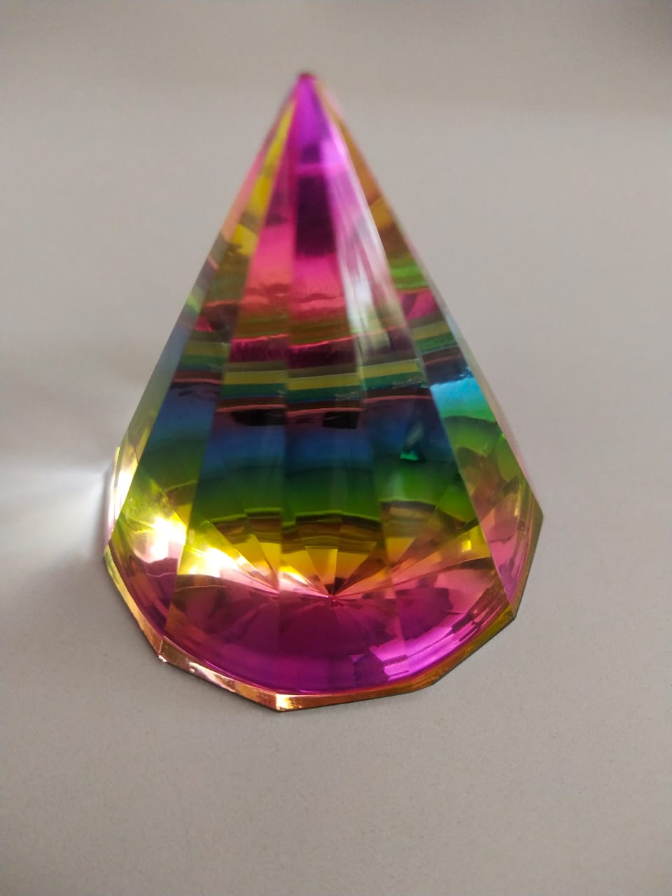 Crystal Pyramid RAINBOW Coloured -Big 