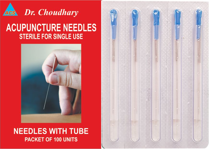 ACS Acupuncture Needles Tube Pck 100-.5''/.25x13mm 